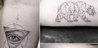 Geometri tatovering: betydninger af forskellige former Animal line tatoveringer