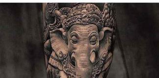 Buddhistiske tatoveringer og deres betydning Funktioner af Ganesha-tatovering - typer af tatoveringer af Gud med hovedet af en elefant