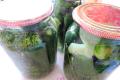 Cucumbers for the winter in jars